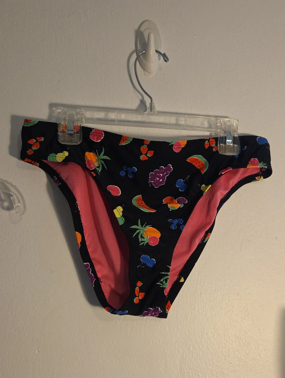 Kate Spade Black Bikini With Bright Color Fruit Print